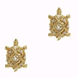 NWOT Kate Spade Pave Turtle Earrings